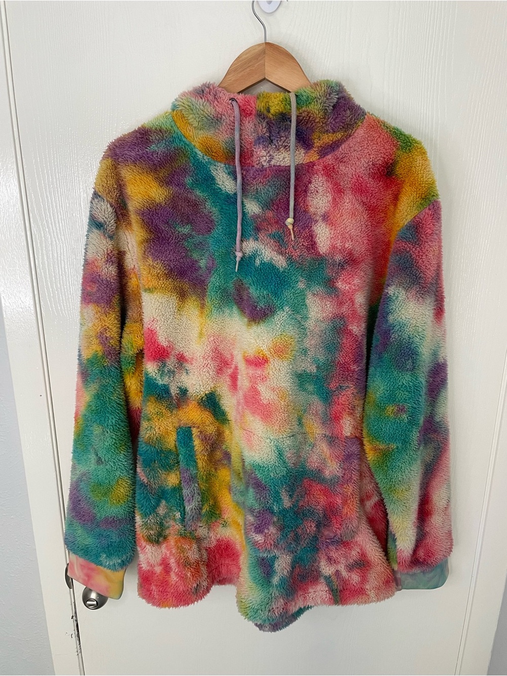 Empyre Men’s Sherpa Hoodie XL Tie Dye Plush Fleece Skate Y2K Back to School - Picture 5 of 10